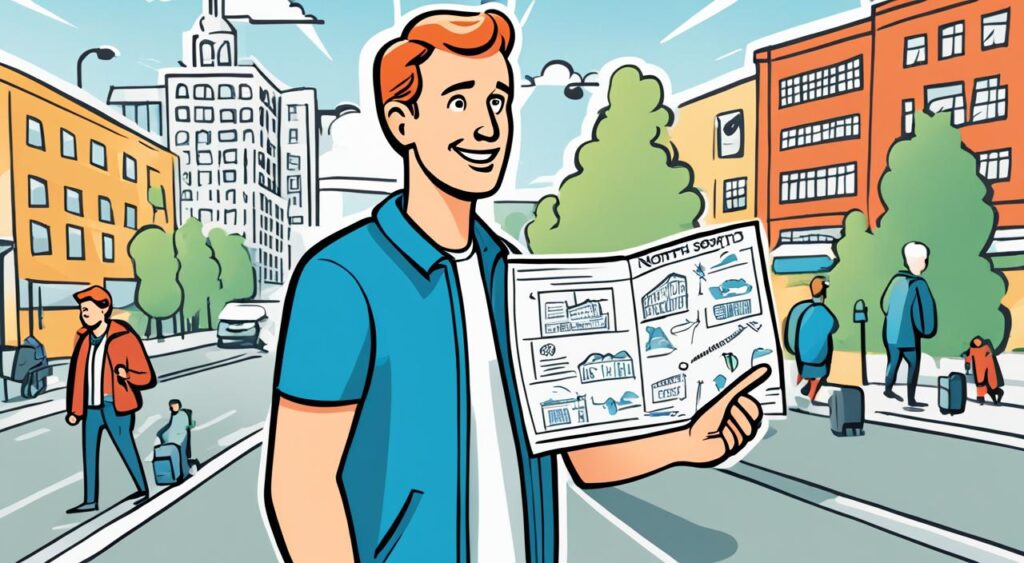 English directions vocabulary, landmarks vocabulary, getting around in English