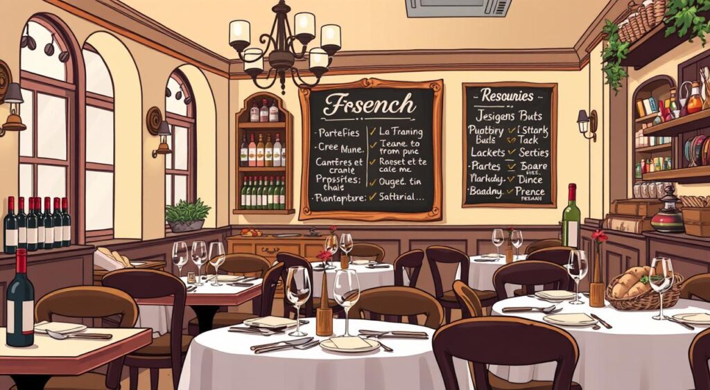 Französische Restaurantphrasen