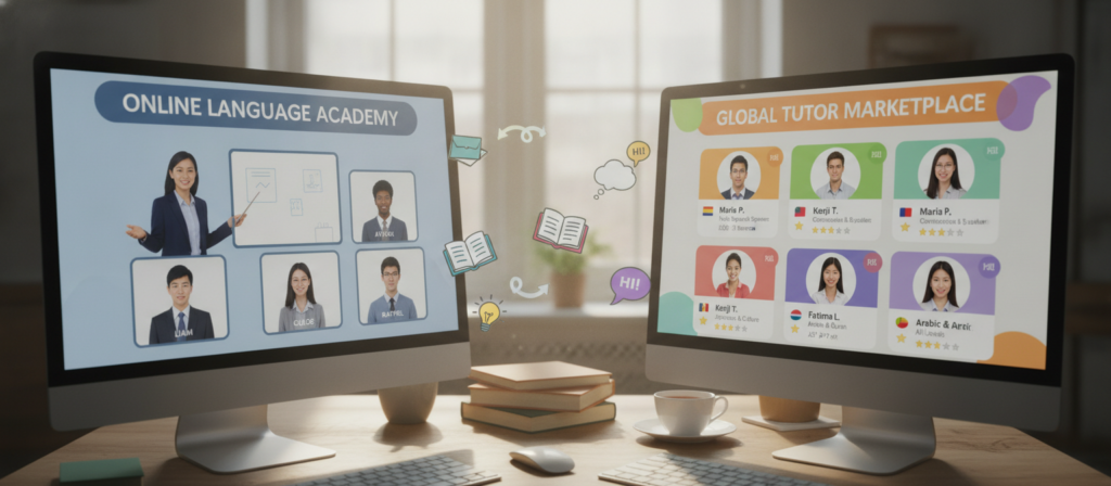 language school vs marketplace